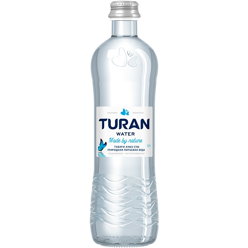 Вода питьевая TURAN негазированная, стекло, 0,5 л