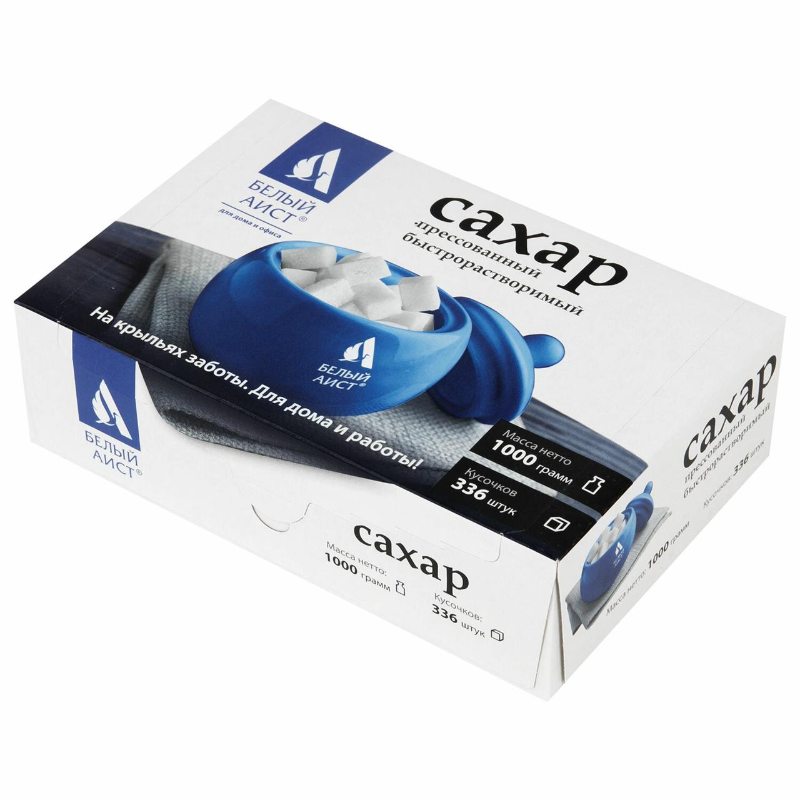 Сахар-рафинад БЕЛЫЙ АИСТ 1000 гр, картонная упаковка