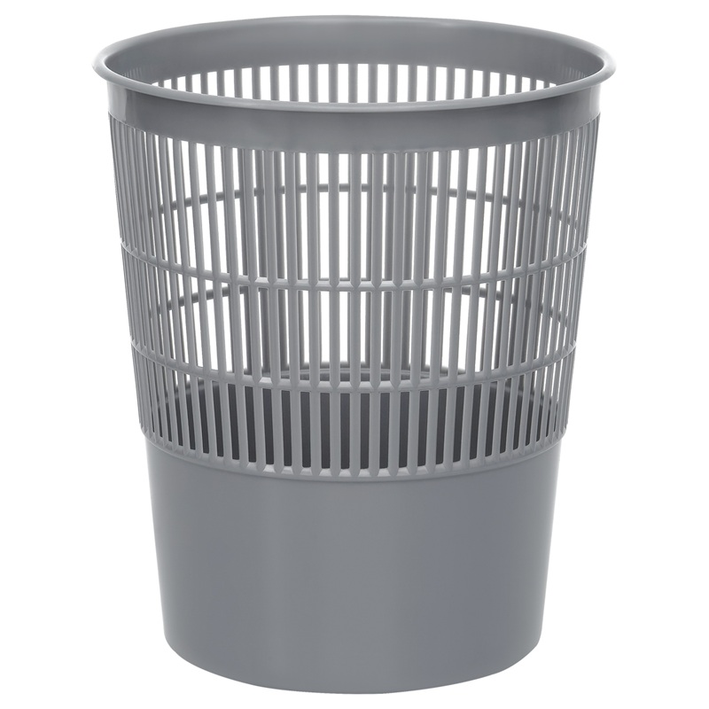 Корзина для мусора СТАММ 14 литров, сетчатая, серая