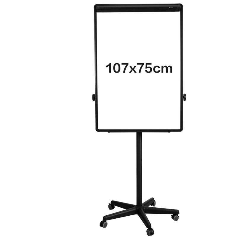 Флипчарт магнитно-маркерная DELI 75*106.7 см, на роликах, черная