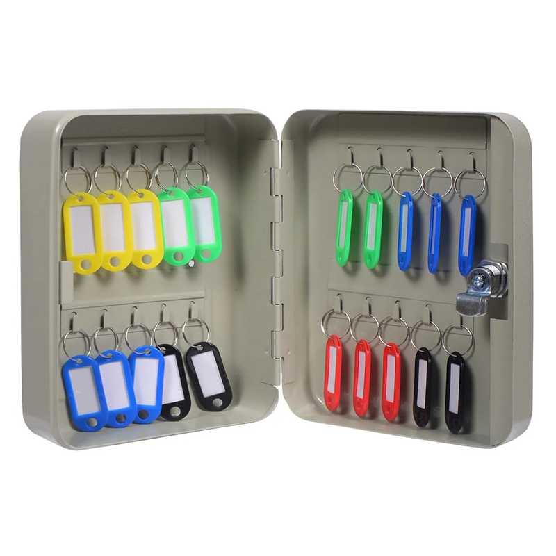 Ключница Foska на 20 ключей, 200*160*75 мм, ключевой замок, серый