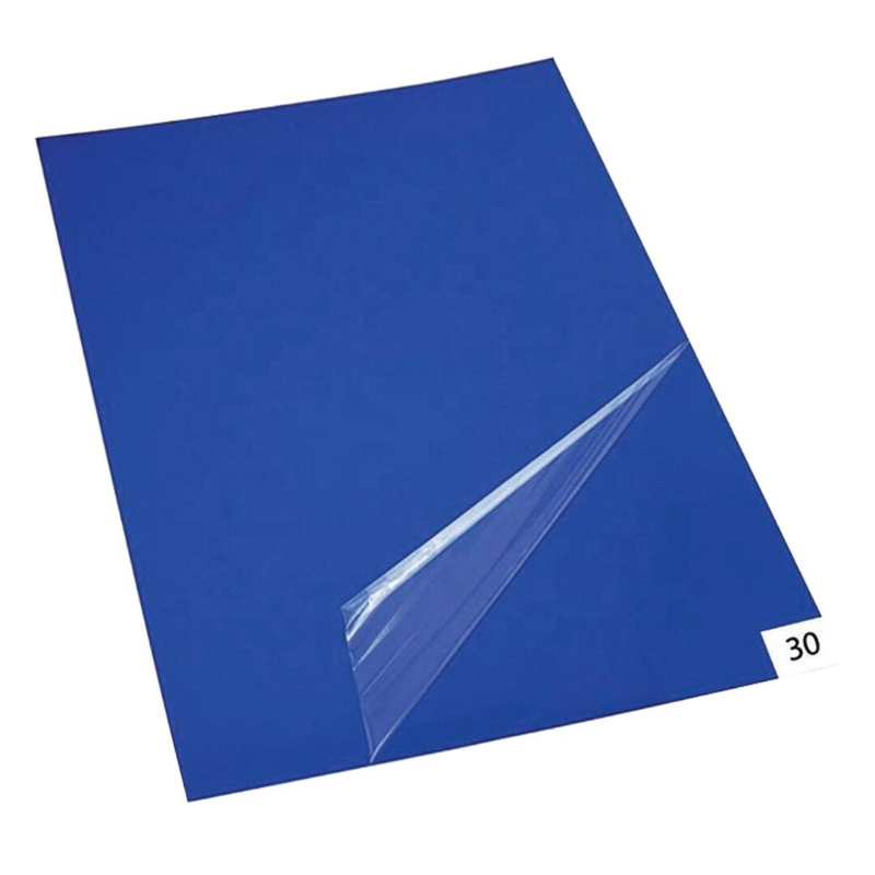 Коврик антибактериальный липкий, многослойный, размер 60*90 см, 30 слоев, синий