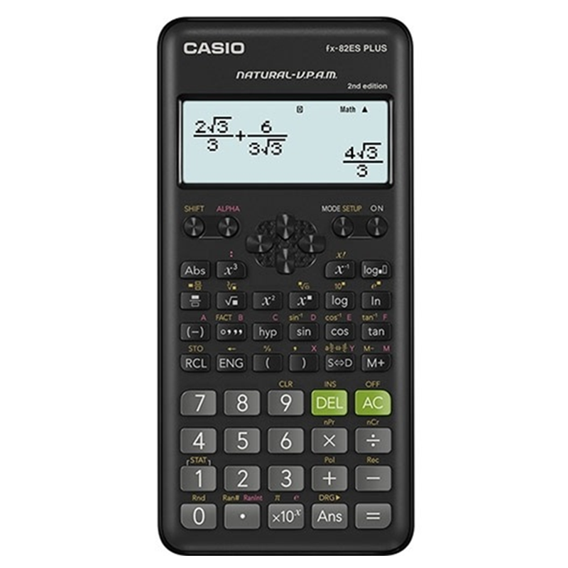 Калькулятор научный CASIO FX-82ESPLUS-2-SETD, 250 функций, 12 разрядов, черный