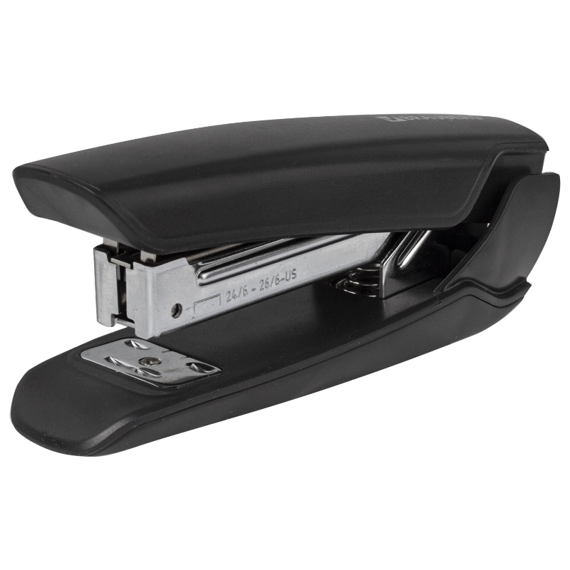 Степлер до 30 листов BRAUBERG "ULTRA" №24/6-26/6, черный, с антистеплером
