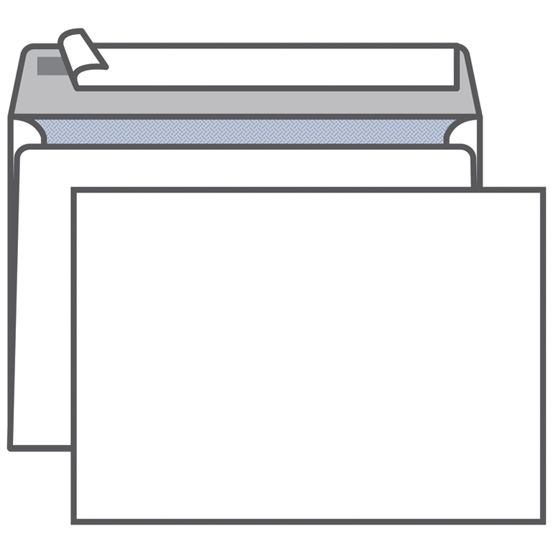 Конверт Курт С5, 162*229 мм, внутренняя запечатка, отрывная лента