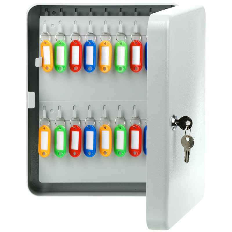 Ключница OfficeSpace на 90 ключей, 300*240*80 мм, ключевой замок, серый