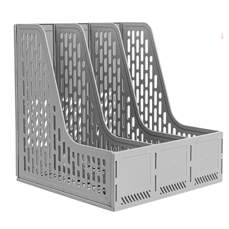Лоток вертикальный DELI "E9843", 3 отделения, серый