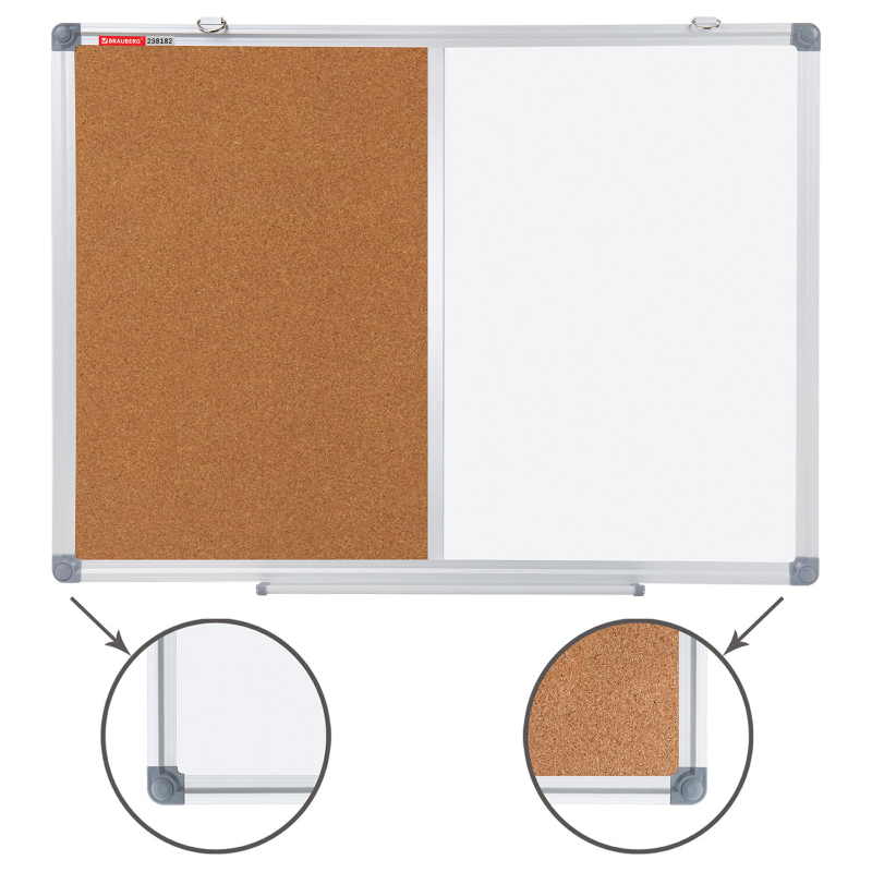 Доска магнитно-маркерная BRAUBERG "EXTRA" 45*60 см, комбинированная