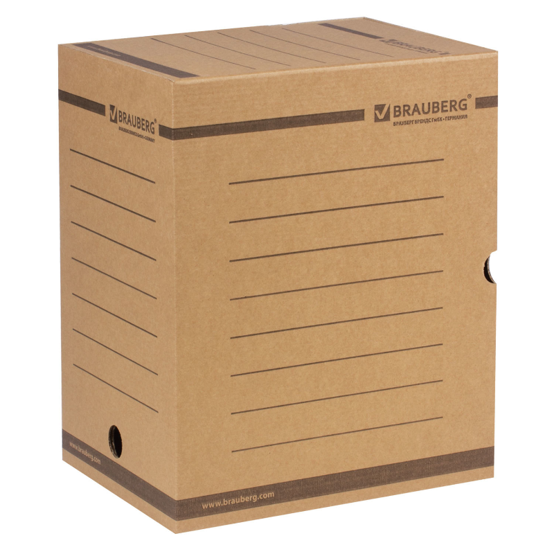 Папка архивная BRAUBERG А4, с клапаном, 200 мм, бурый, до 1800 листов