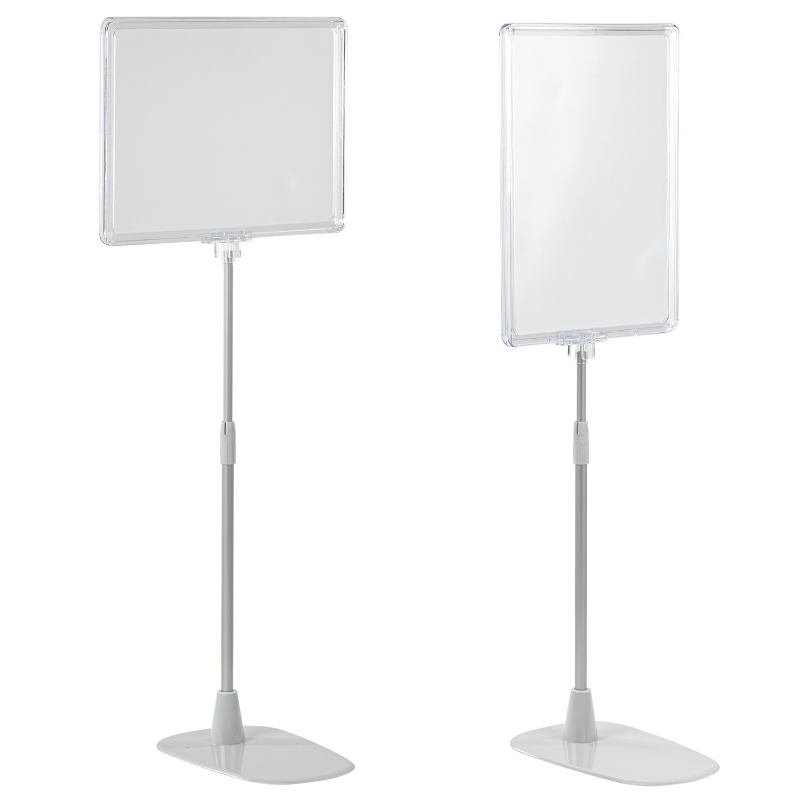 Стойка-инфодержатель напольная А4, прозрачная, 2 шт в комплекте