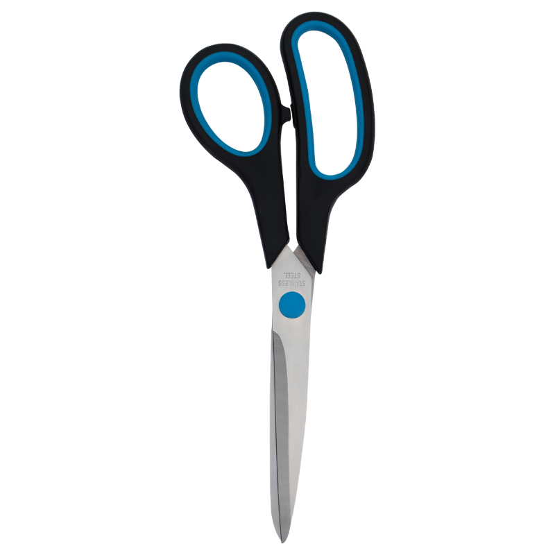 Ножницы OfficeSpace 215 мм, эргономичные ручки, черный