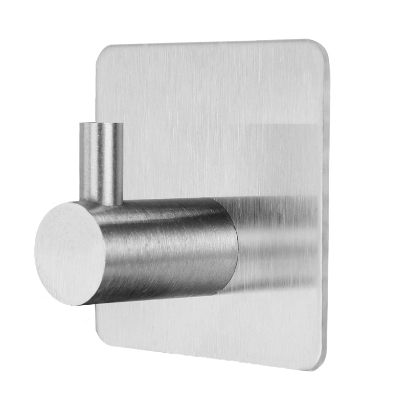 Крючки самоклеящиеся LAIMA 4,5*4,5 см, нержавеющая сталь, серебристые, 4 шт