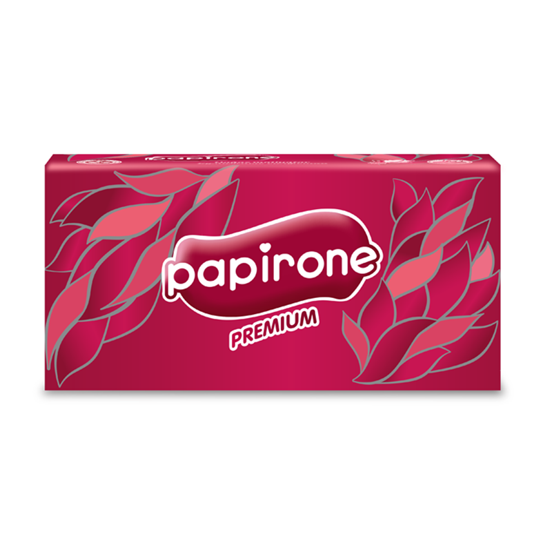 Салфетки бумажные Papirone 3-слойные, белые, 80 листов