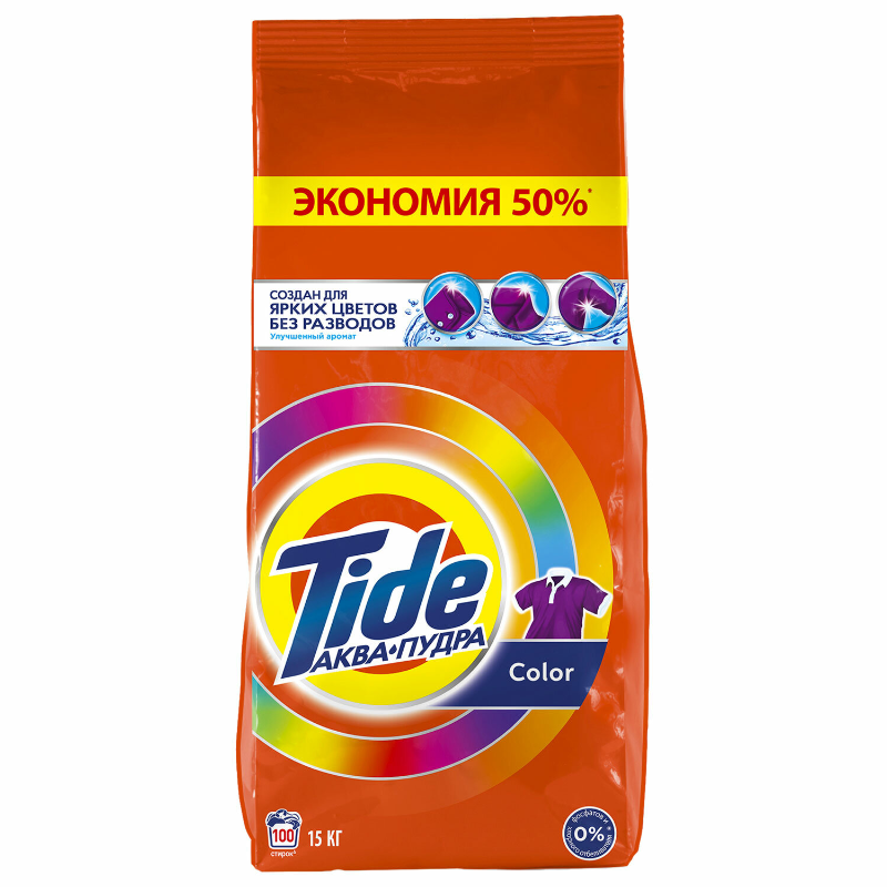 Стиральный порошок Tide Автомат "Color" 15 кг, мягкая упаковка