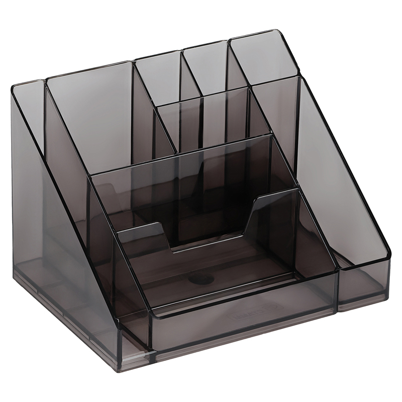 Настольная подставка СТАММ "Каскад" пластик, тонированная черная