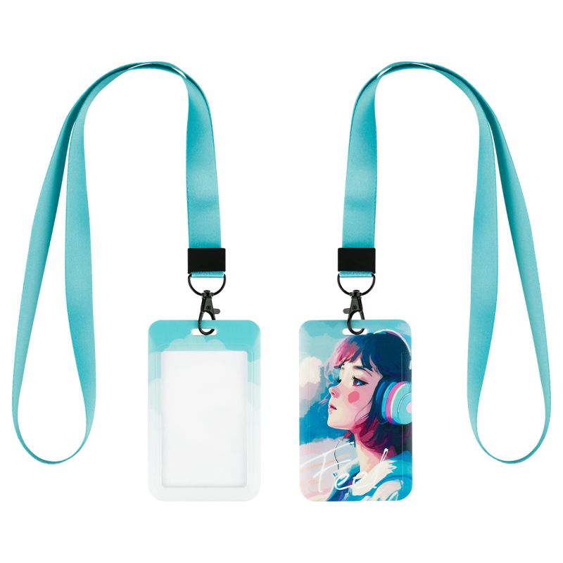 Бейдж вертикальный MESHU "Inspiration" 110*70 мм, лента с карабином, 2D печать