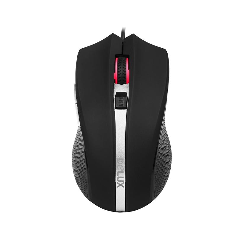 Мышь проводная Delux DLM-516OUB черный