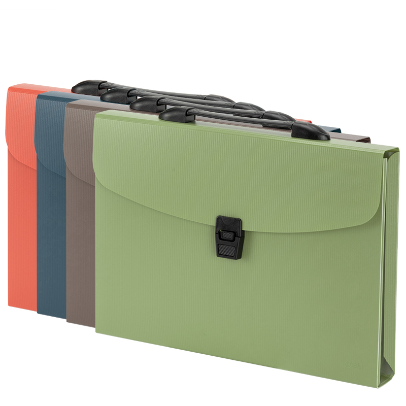 Папка-портфель DELI А4, 13 отделений, на защелке, ассорти