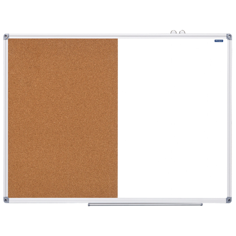 Доска магнитно-маркерная/пробковая OfficeSpace 90*120 см, алюминиевая рамка