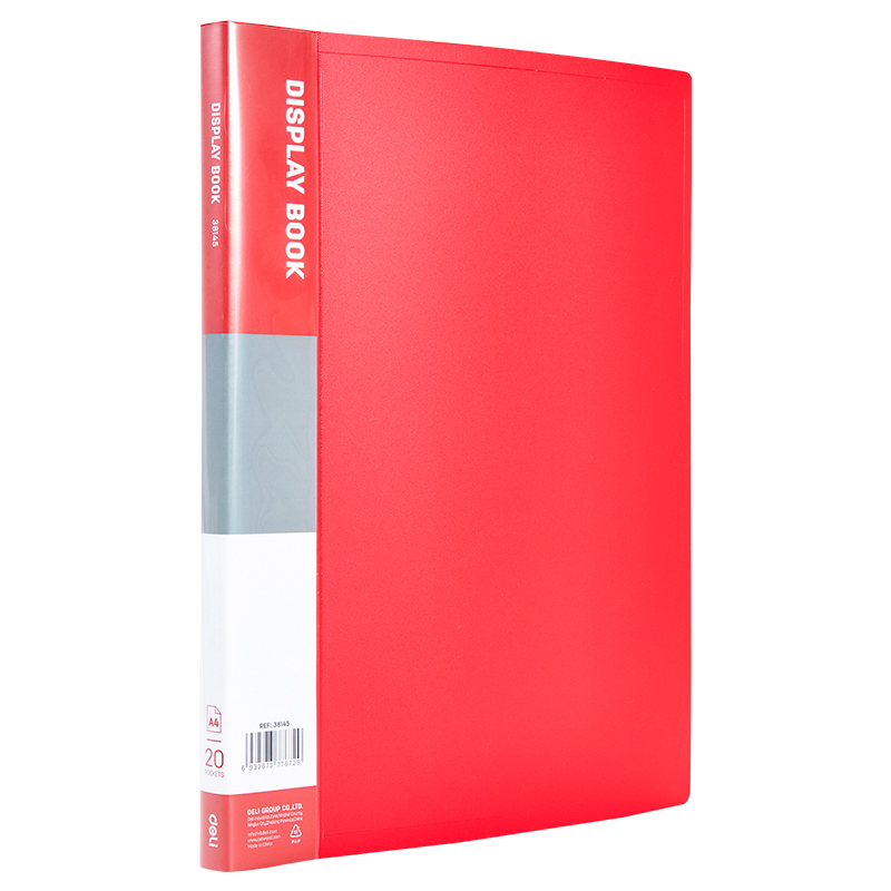 Папка 20 вкладышей DELI "Classic" А4, 500 мкм, красная