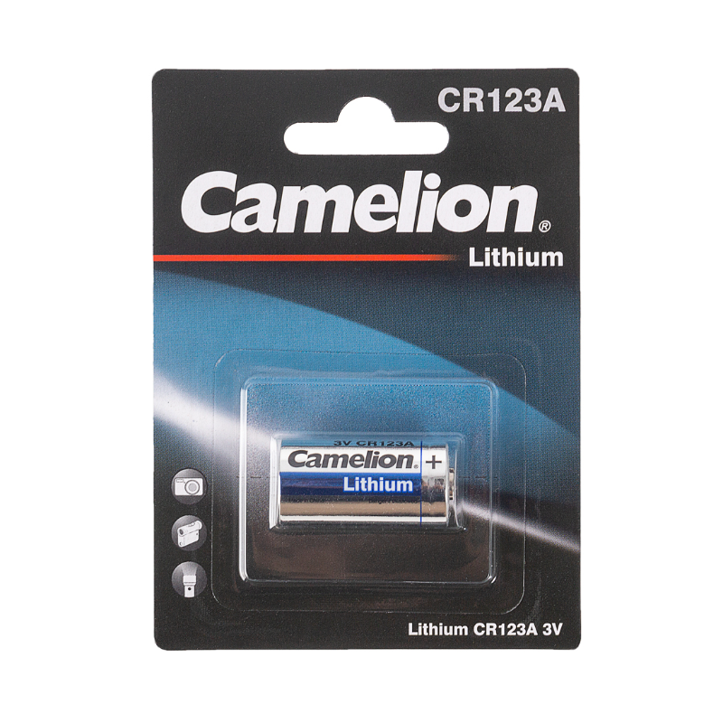 Батарейка CAMELION Lithium CR123A литиевая, 1 шт в блистере