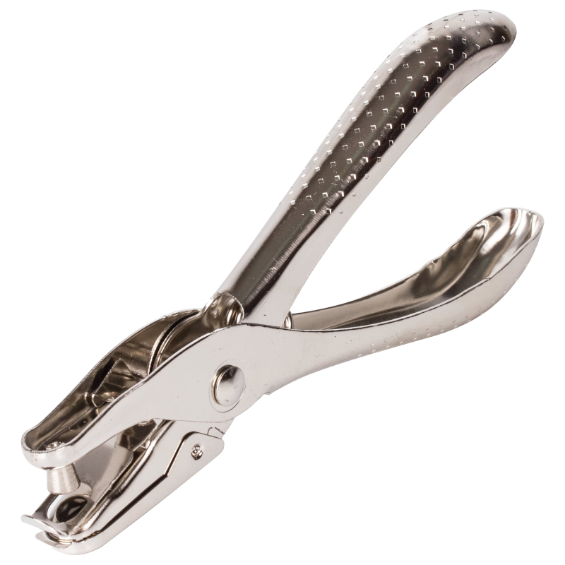 Дырокол для люверсов BRAUBERG "HL-1" до 6 листов, на 1 отверстие, серебристый